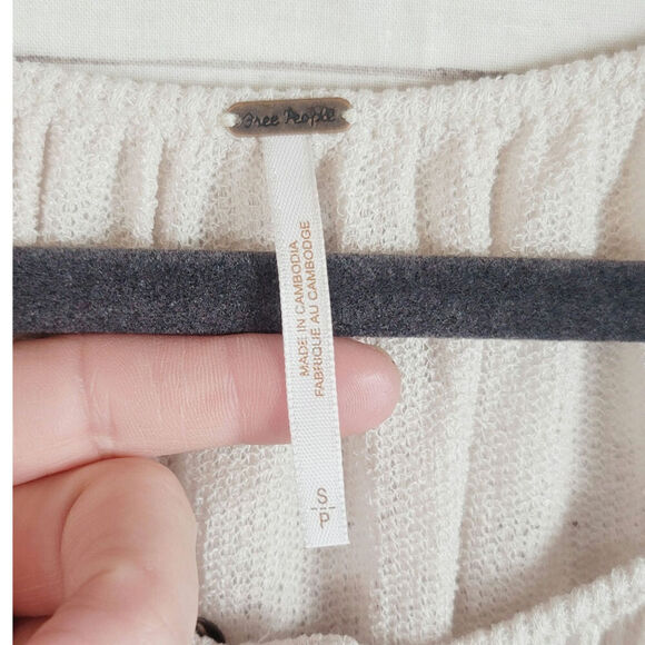 FREE PEOPLE BALLOON SLEEVE GAUZY BOHO SHIRT, SZ SMALL - Picture 4 of 9